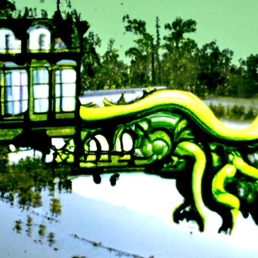 Art Nouveau And Rococo Gator Love